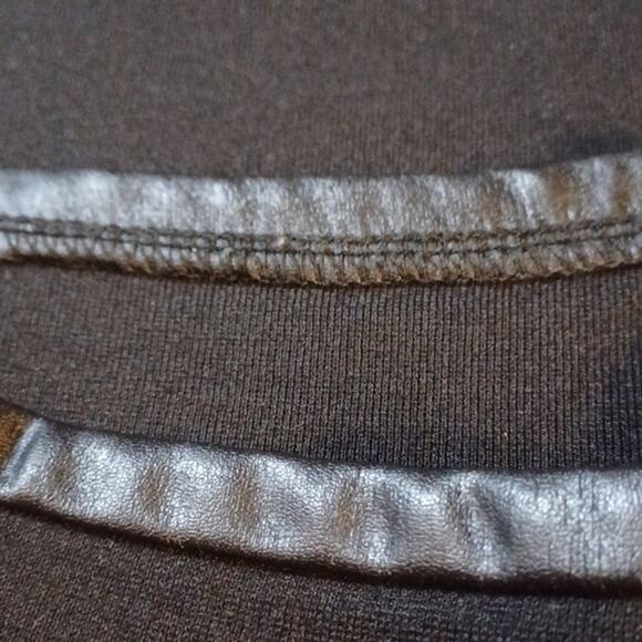 ZARA BASIC Black Skirt With Lace Trim & Faux Leather Waist. Size XL - Picture 7 of 11